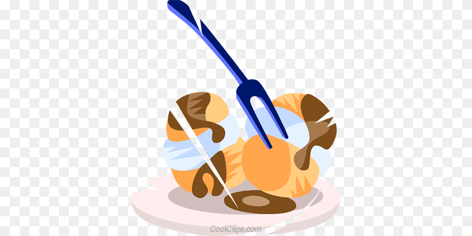 Desserts Royalty Vector Clip Art Illustration, Cutlery, Smoke Pipe, Fork, Food Free Png Download