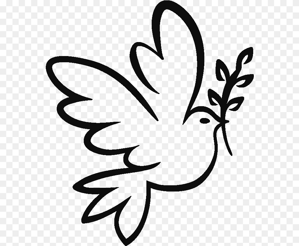 Dessin Colombe De La Paix Facile, Stencil Free Png