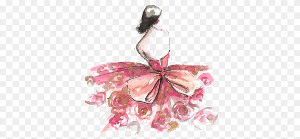 Dessin Danseuse Et Fleur, Dancing, Leisure Activities, Person, Art Free Png Download