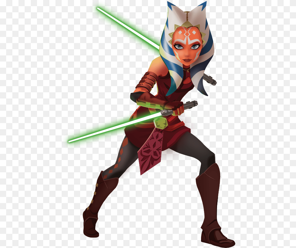 Destiny Images Ahsoka Forces Of Destiny, Clothing, Costume, Weapon, Sword Free Png