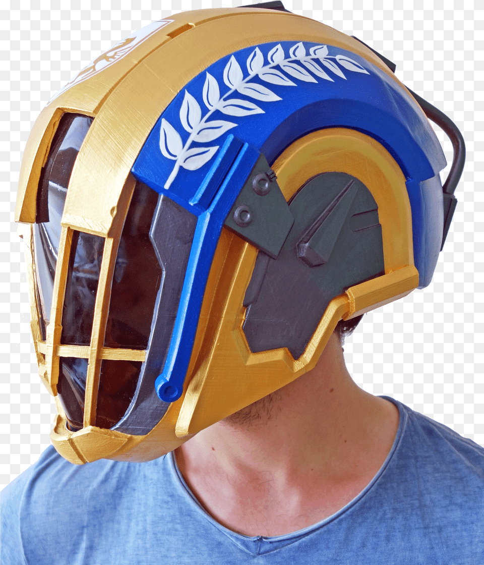 Destiny Titan Helmet For Sale Make A Destiny Warlock Helmet, Crash Helmet, Clothing, Hardhat, Person Free Png