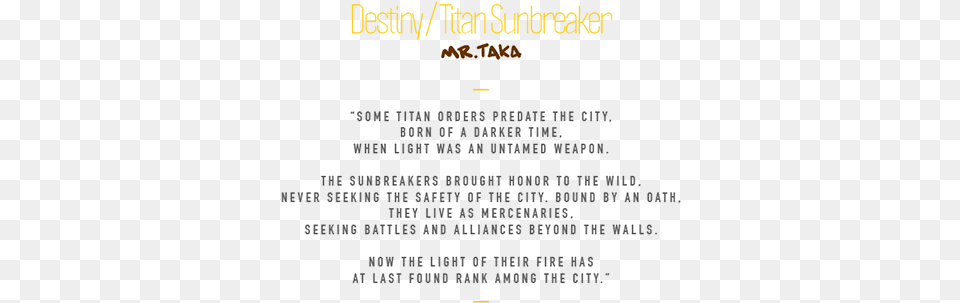 Destiny Titan Sunbreaker Canvas, Advertisement, Poster, Text Free Png Download