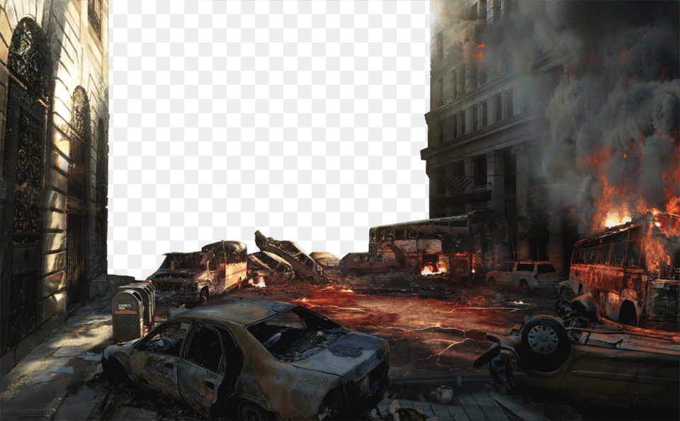 Destroyed City, Car, Transportation, Vehicle, Post Apocalyptic Free Transparent Png