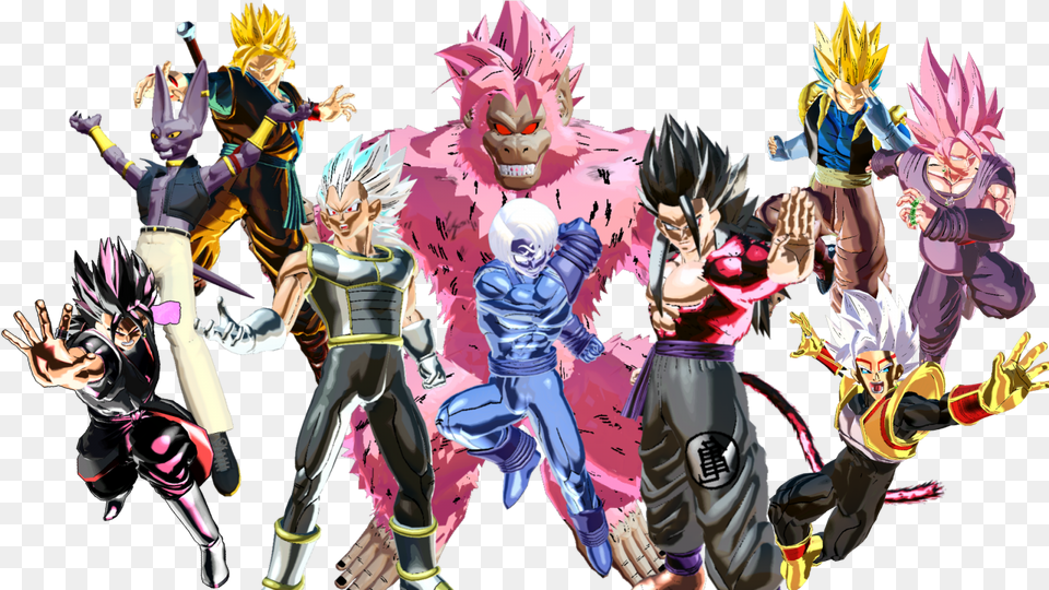 Destroying The Limit Pack 12 Characters New Goku Black Transformations, Publication, Book, Comics, Person Free Png