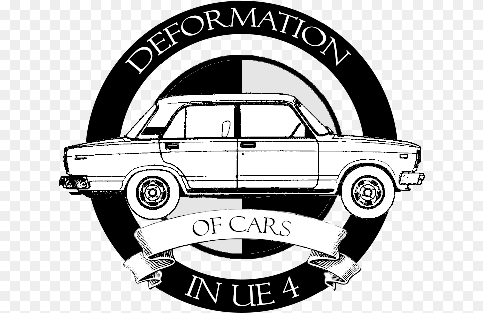 Destructible Cars In Ue4 Lada 2105 Sketch Dimensions, Car, Transportation, Vehicle, Advertisement Free Transparent Png