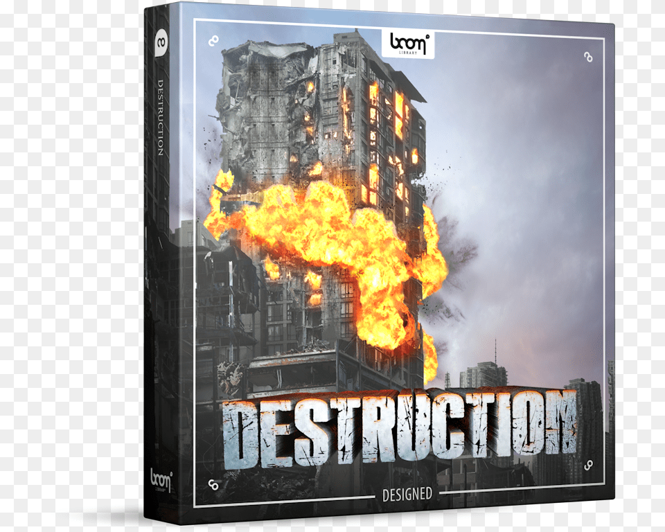 Destruction Sound Effects Library Product Box Boom Library Destruction Designed, Architecture, Building, Fire Free Png