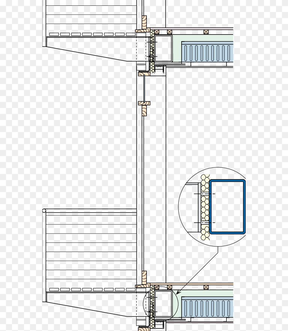 Detail Of Attachment Of Tied Balcony In Slimdek Diagram, Cad Diagram, Cross, Symbol Free Png Download