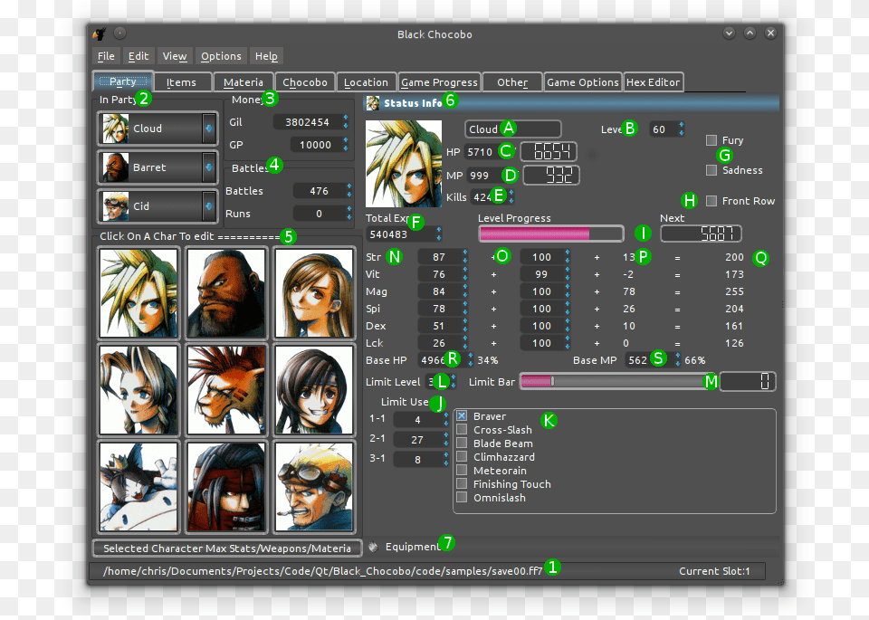 Detailed Information Shipping Classic Rpg Ff7 Cloud Strife Tifa Barret, Adult, Publication, Person, Woman Free Png