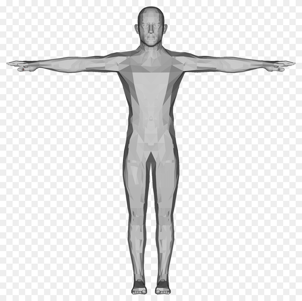 Detailed Low Poly Man Clipart, Art, Drawing, Cross, Symbol Free Png
