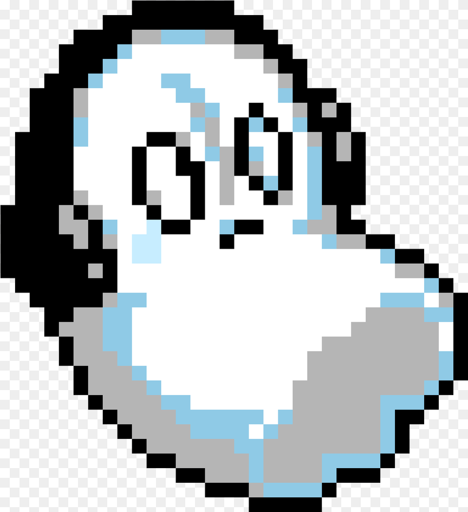 Detailed Napstablook Undertale Minecraft Pixel Art Png