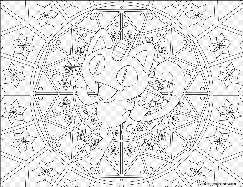 Detailed Pokemon Coloring Pages, Gray Free Transparent Png