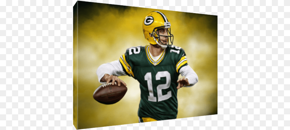 Details About Aaron Rodgers Greenbay Packers Poster Kick American Football, Helmet, Playing American Football, Person, American Football Png