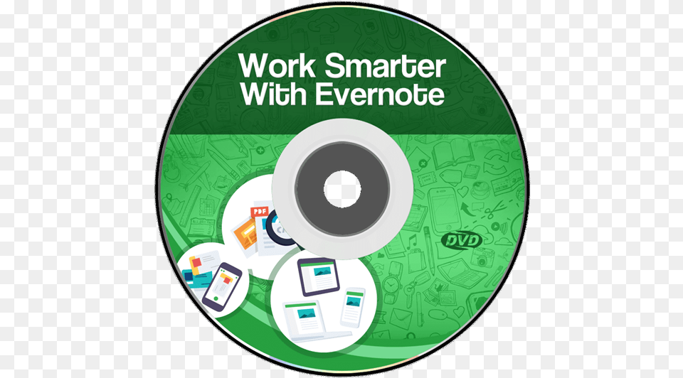 Details About Evernote Notes Dvd Work Smarter Get Organized Circle, Disk, Tape Free Png
