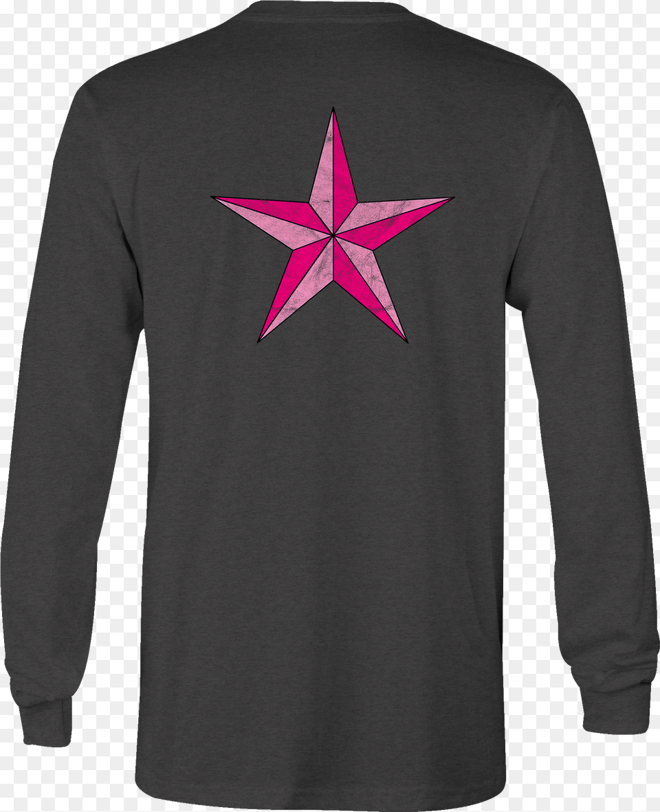 Details About Long Sleeve Tshirt Pink Nautical Star For Women, Clothing, Long Sleeve, Star Symbol, Symbol Png Image
