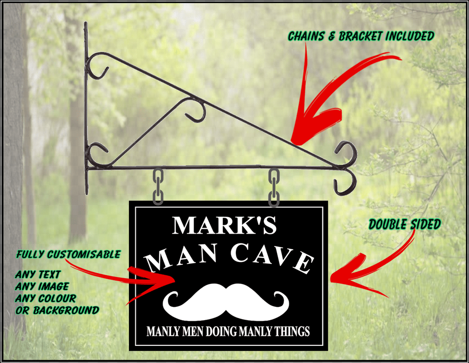 Details About Personalised Man Cave Style Hanging Sign Poster, Bow, Weapon, Plant, Vegetation Free Png Download