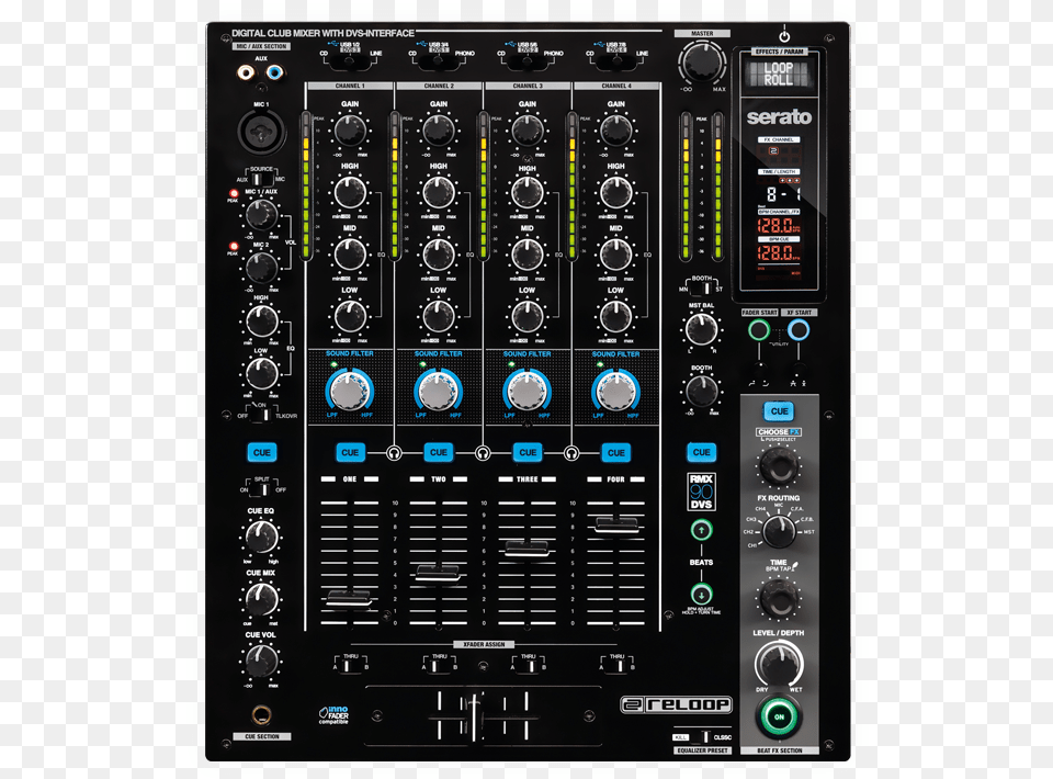 Details About Reloop Rmx 90 Dvs Ready 4 Channel Pro Reloop Rmx 90 Dvs, Amplifier, Electronics, Stereo, Aircraft Png Image