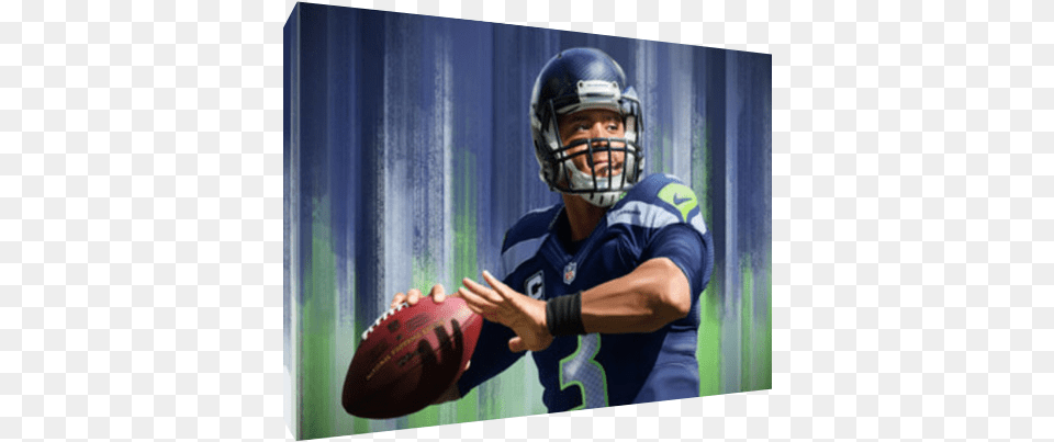 Details About Seattle Seahawks Russell Wilson Poster Kick American Football, American Football, Helmet, Football Helmet, Sport Free Transparent Png