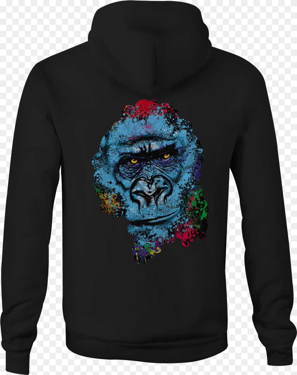 Details About Zip Up Hoodie Gorilla Harambe Hooded Sweatshirt Hoodie, Clothing, Knitwear, Sweater, Hood Png