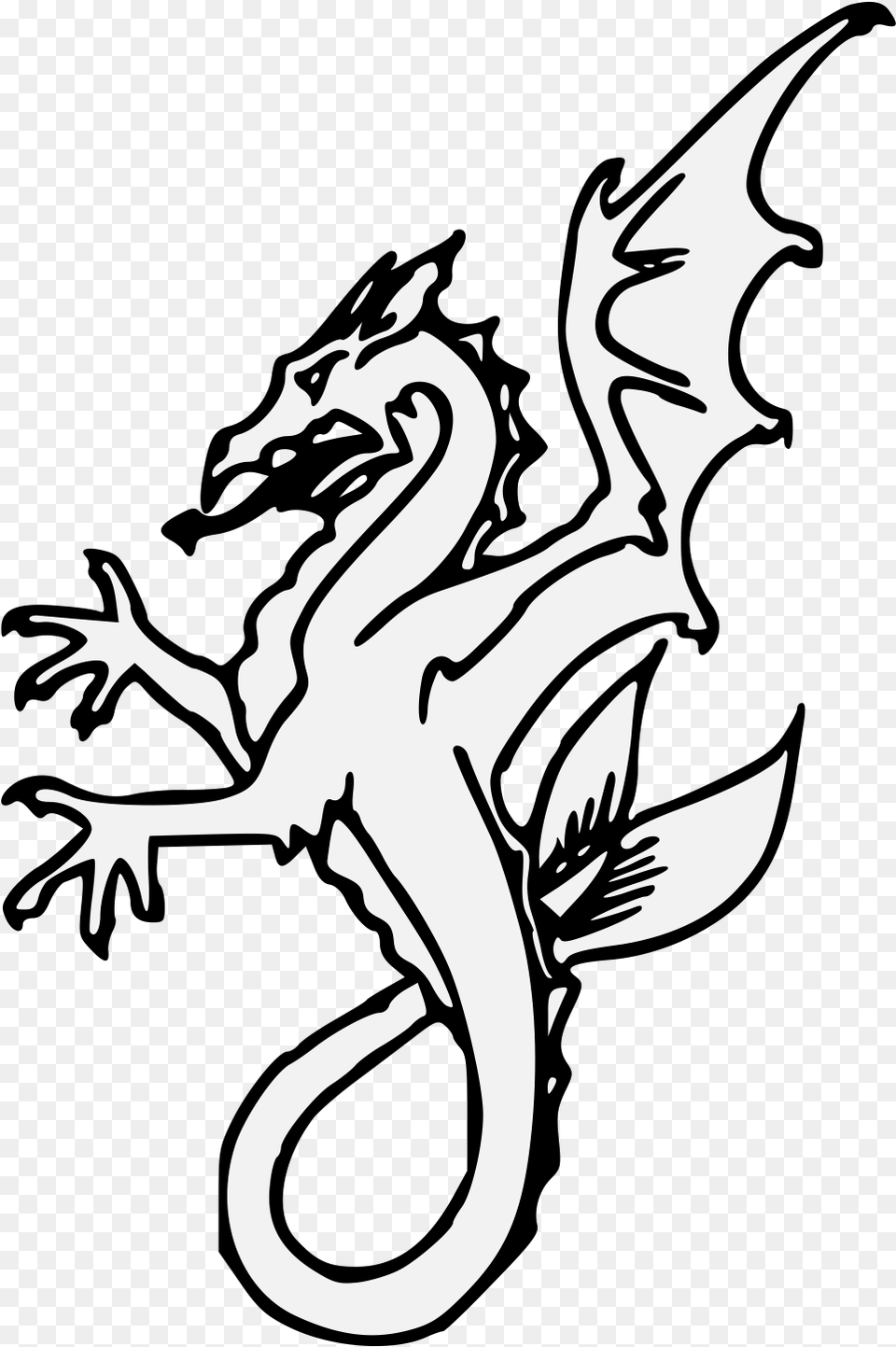 Details Heraldry Sea Dragon Highresolution Sea Dragon How To Draw A Dragon Free Png