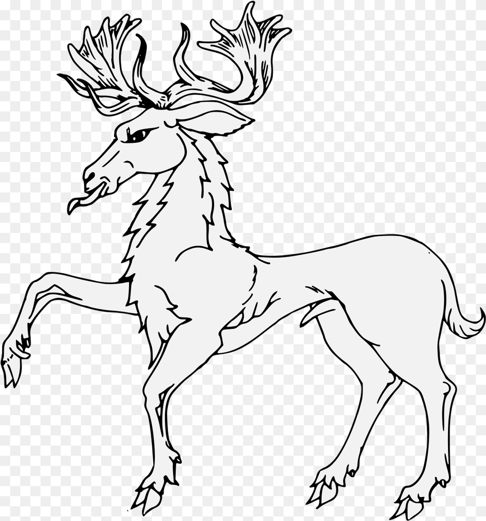 Details Line Art, Stencil, Animal, Wildlife, Deer Free Png Download