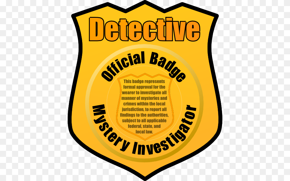 Detective Badge Clip Art, Logo, Symbol, Food, Ketchup Free Png Download