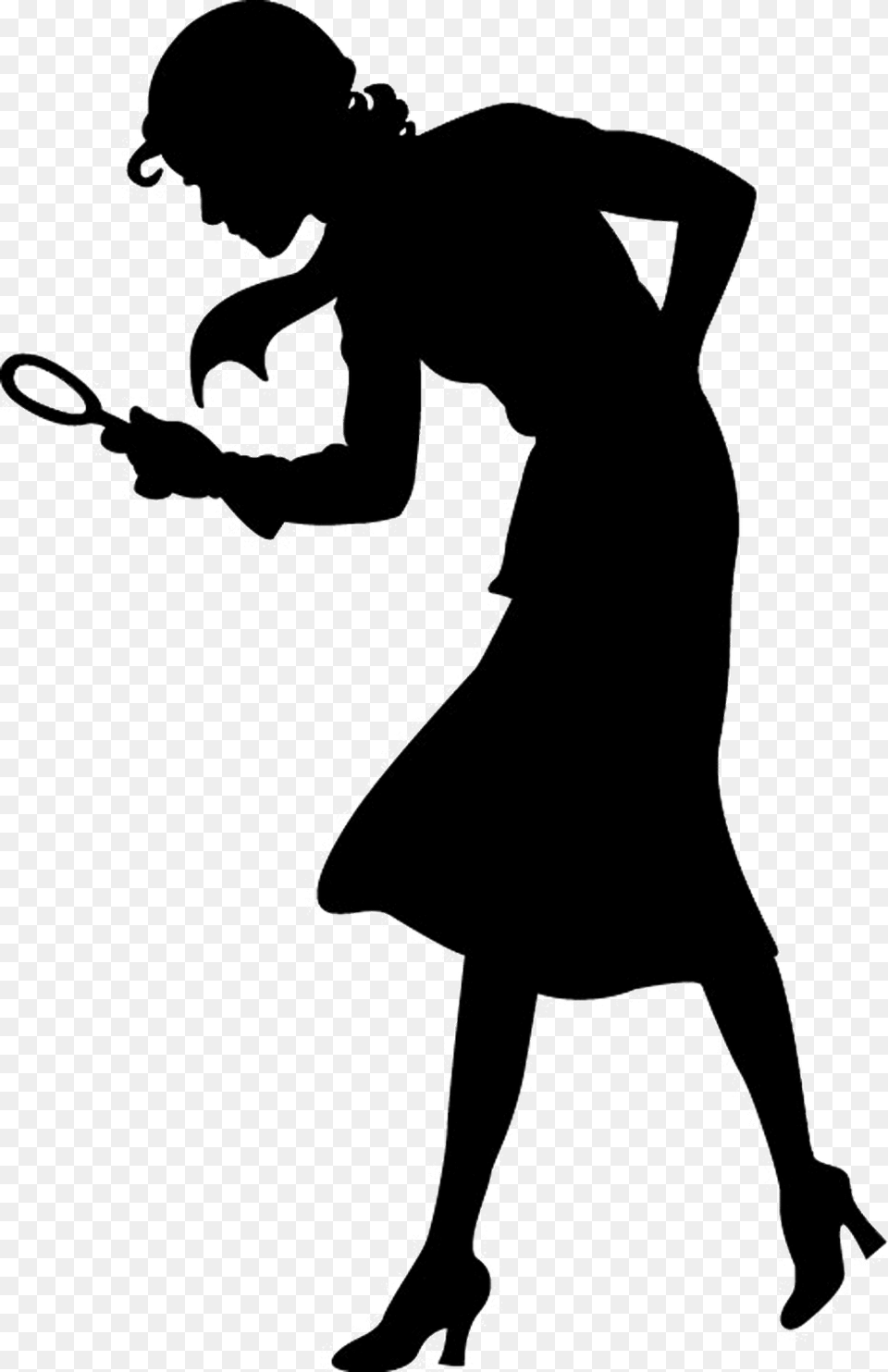 Detective Clipart Print Clip Art Picture Clipartme Nancy Drew Silhouette, Stencil, Person, Badminton, Sport Png