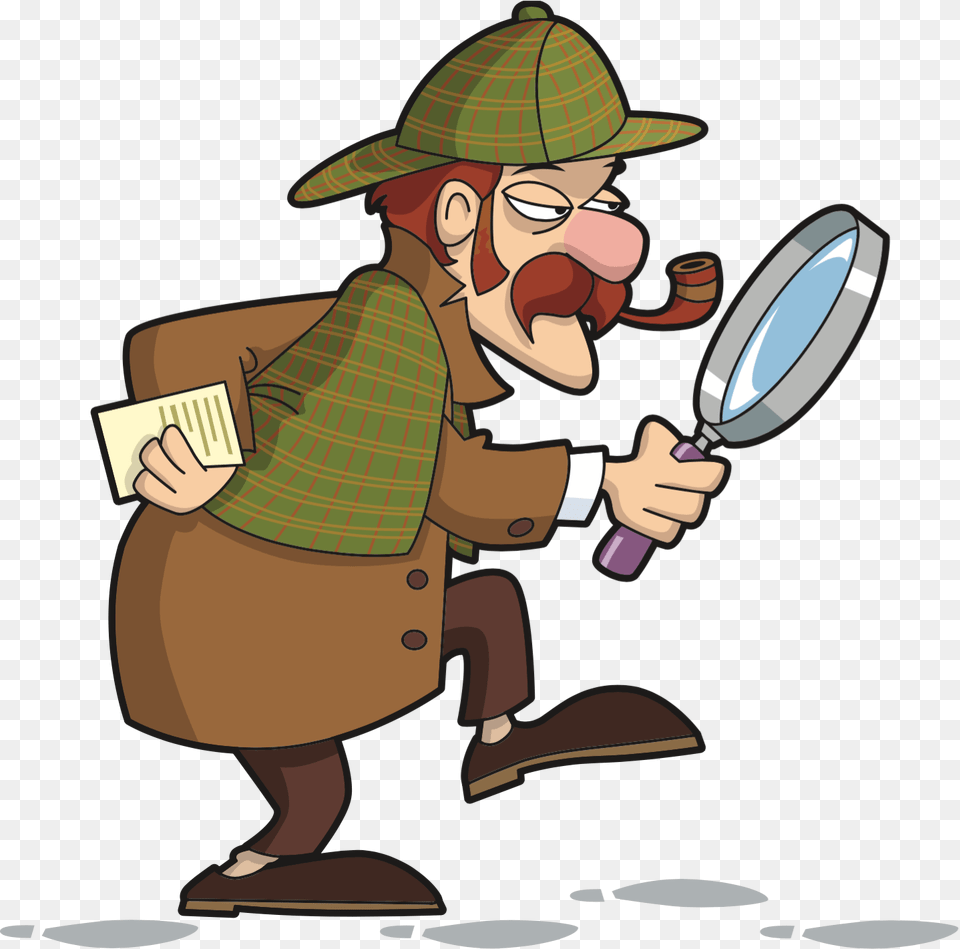 Detective Clipart Private Investigator Cartoon Detective Sherlock Holmes, Photography, Baby, Person, Clothing Free Transparent Png
