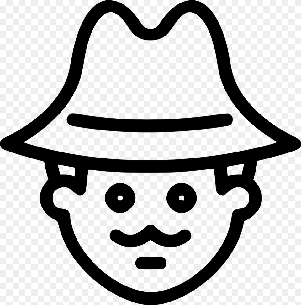 Detective Criminal Sherlock Investigation Icon, Clothing, Hat, Stencil, Sun Hat Png
