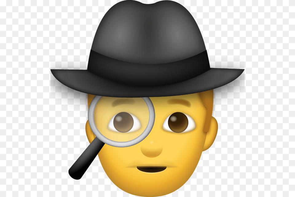 Detective Emoji, Clothing, Hat, Hardhat, Helmet Free Transparent Png