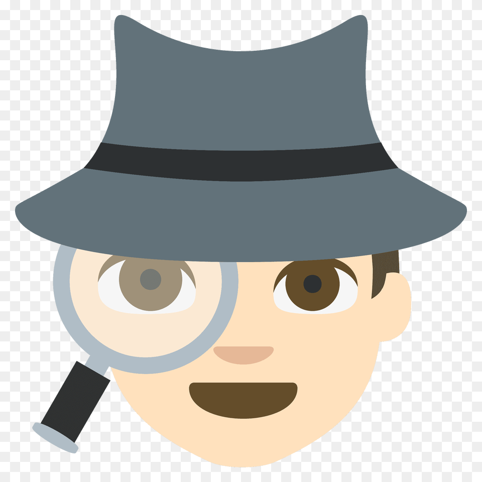 Detective Emoji Clipart, Clothing, Hat, Sun Hat, Photography Png Image
