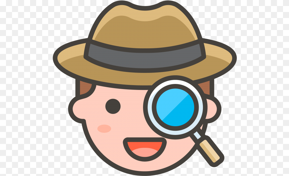 Detective Emoji Transparent Emoji Detective Icon, Clothing, Hat, Photography, Sun Hat Free Png Download