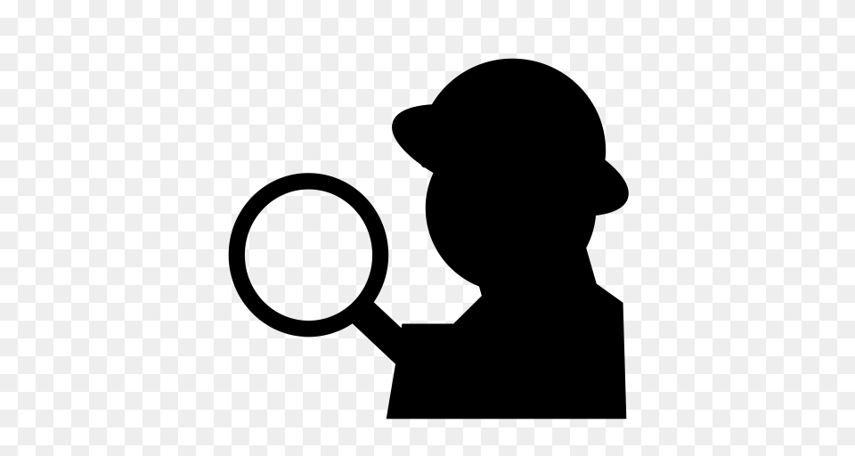 Detective Job Loupe Icon With And Vector Format For Gray Free Transparent Png