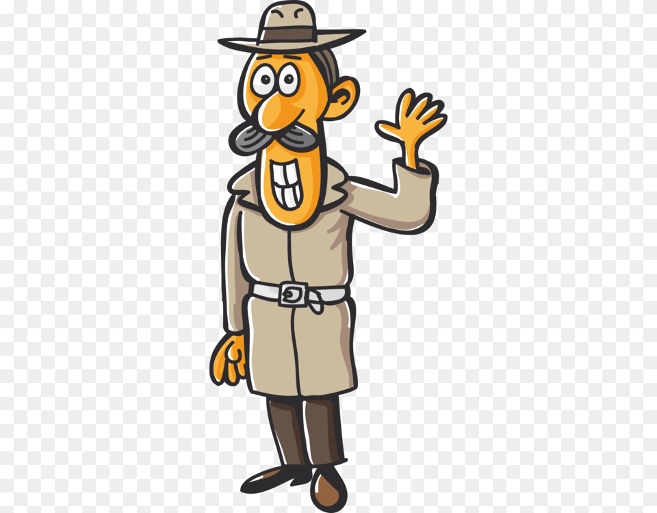 Detective Magnifying Glass Cartoon Paper Clip Hat Detective Clip Art, Clothing, Person Free Png