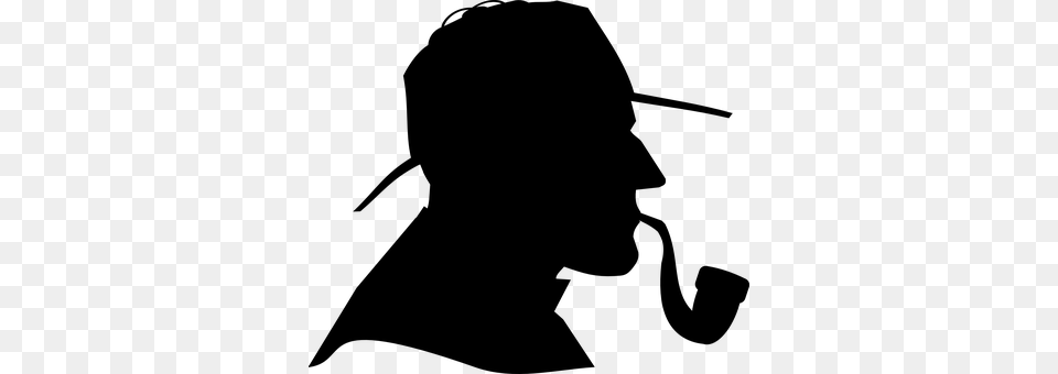 Detective Male Man Profile Silhouette Vint Detective Silhouette, Gray Free Transparent Png