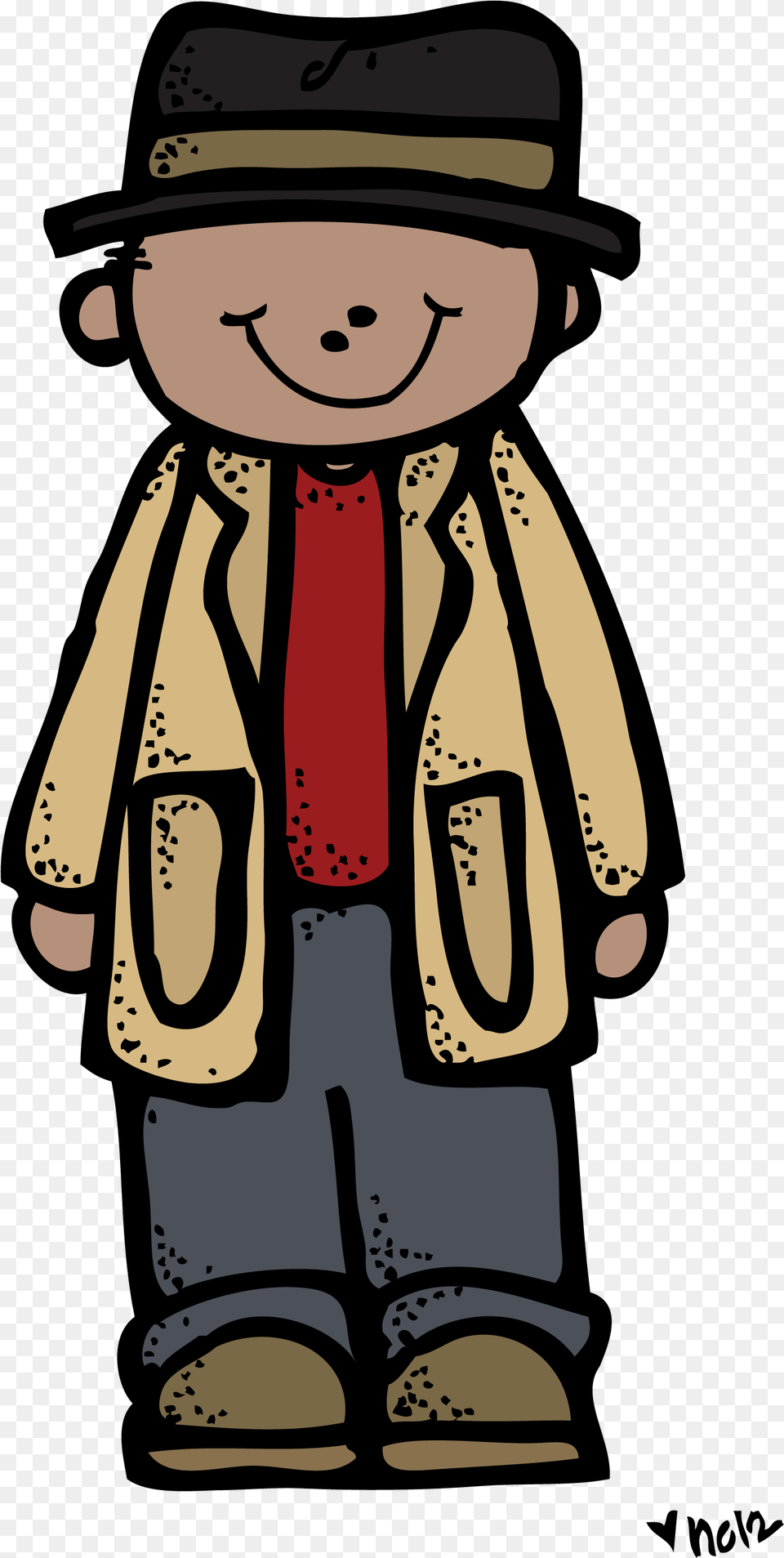 Detective Melonheadz Clipart, Clothing, Coat, Person, Face Free Png Download