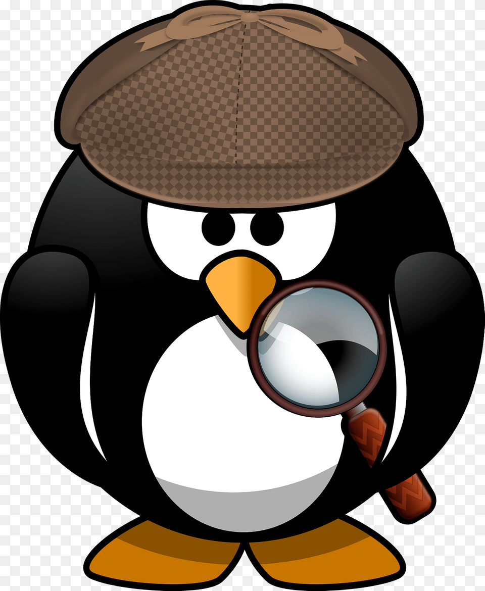 Detective Penguin Clipart, Animal, Bird, Nature, Outdoors Free Png Download