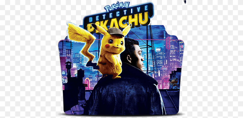 Detective Pikachu Folder Icon Pokemon Detective Pikachu Dvd And Blu Ray, Adult, Male, Man, Person Free Png