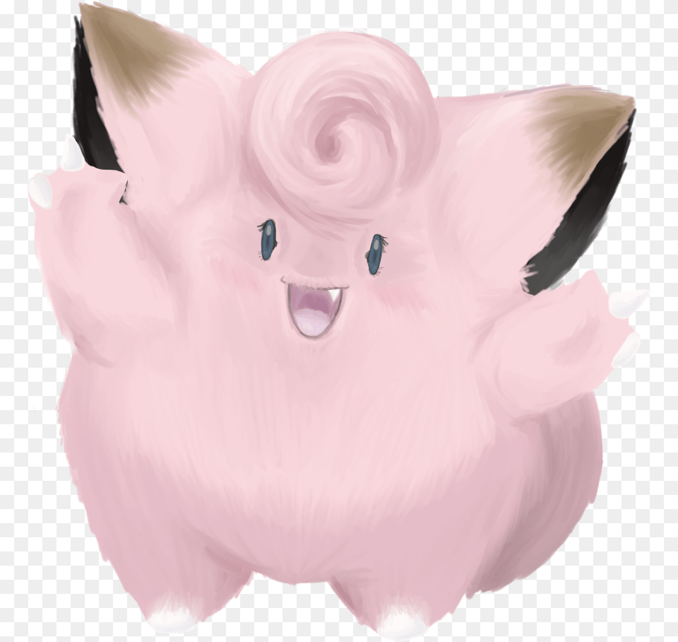 Detective Pikachu Inspired Clefairy No Stuffed Toy, Animal, Mammal, Pig, Piggy Bank Png Image