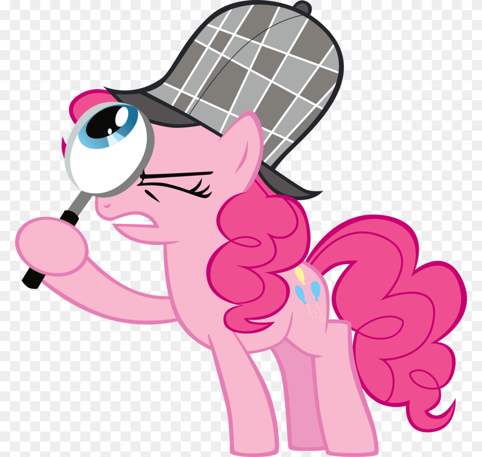 Detective Pinkie Pie By Pdpie D4vca9c My Little Pony Detective, Person, Cartoon, Face, Head Png