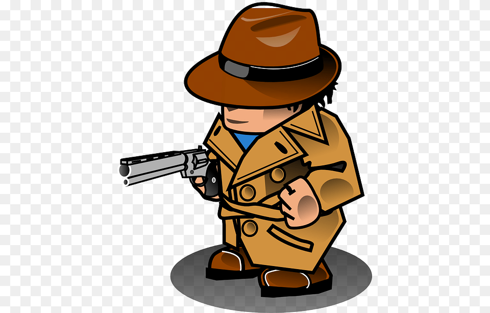 Detective To Use Cliparts Pixel Art Private Detective, Weapon, Hat, Handgun, Gun Free Png Download