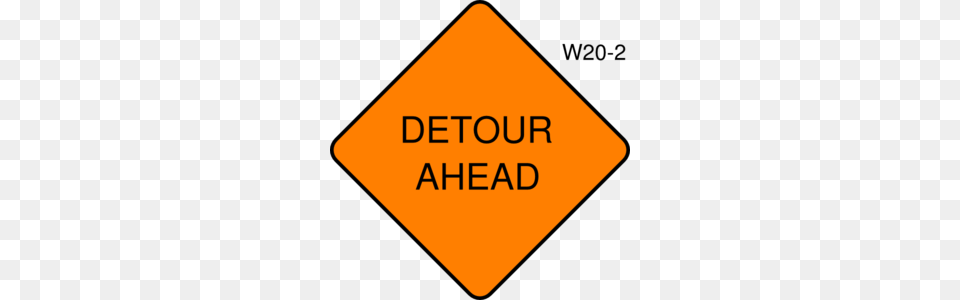 Detour Ahead Clip Art, Sign, Symbol, Road Sign Png Image