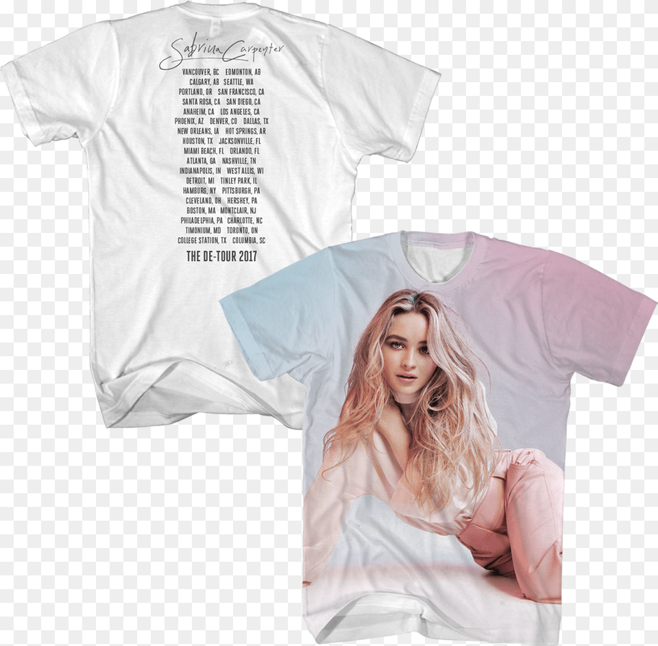 Detour Sabrina Carpenter, Clothing, Shirt, T-shirt, Adult Free Transparent Png