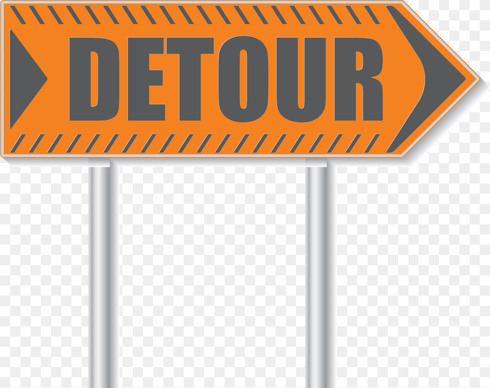 Detour Sign Clipart, Symbol, Fence, Road Sign Png Image
