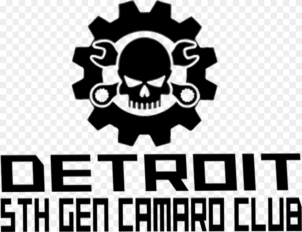 Detroit 5th Gen Camaro Club Shirt Logo Icon, Machine, Gear, Ammunition, Grenade Free Png