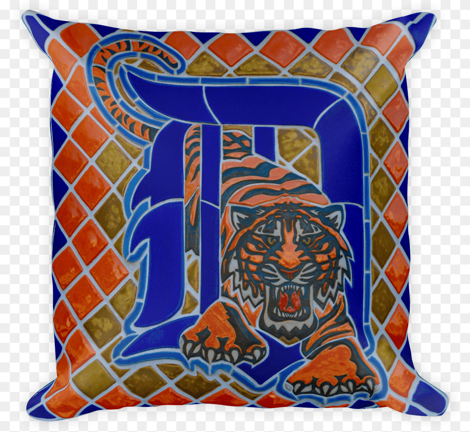 Detroit Ceramic Tiger Pillow Mockup Front Detroit Tigers, Cushion, Home Decor Free Png Download