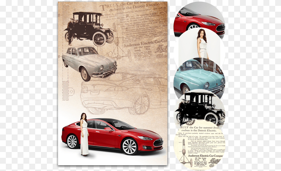 Detroit Electric Car, Advertisement, Vehicle, Transportation, Tire Free Png
