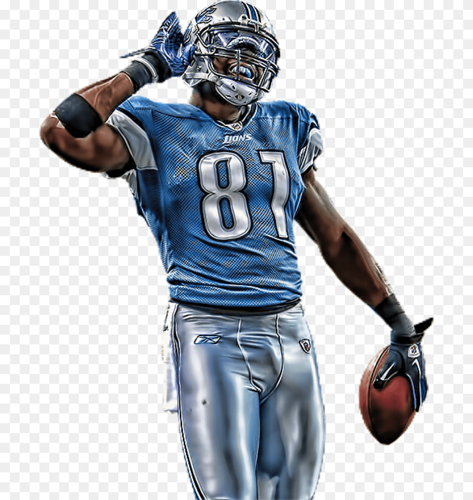 Detroit Lions Football Player American Football Player, Helmet, American Football, Person, Playing American Football Free Transparent Png