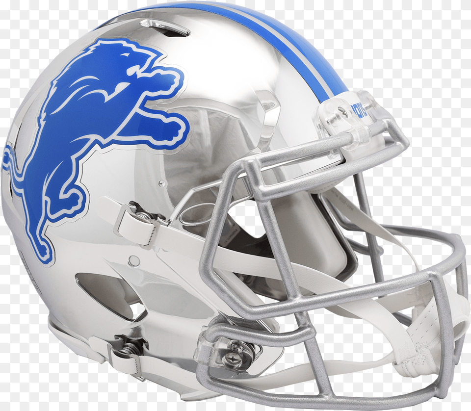 Detroit Lions Full Size Replica Football Helmet New, American Football, Football Helmet, Sport, Person Png Image