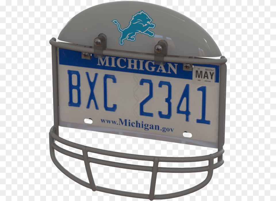 Detroit Lions Helmet Frame Michigan License Plate, License Plate, Transportation, Vehicle Png Image