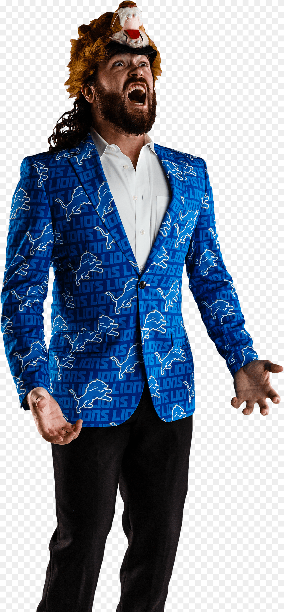 Detroit Lions Logo Formal Wear, Jacket, Blazer, Suit, Clothing Png Image